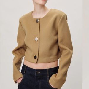 RONNY KOBO FINN Jacket 100% Wool Women’s Size Small Butterscotch 3 Button